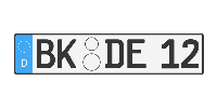 Standard Kennzeichen für Anhänger